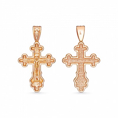 Крест из серебра литье золоченое