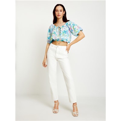 Блузка жен. Freesia_blouse синий принт