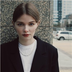 Серьги металл «Крестики» дуэт, цвет серебро