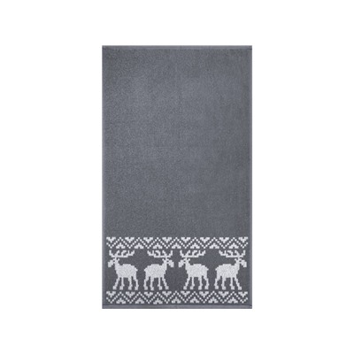 Полотенце махровое 6с103.412ж1 Оленики(графит5) 50х90см