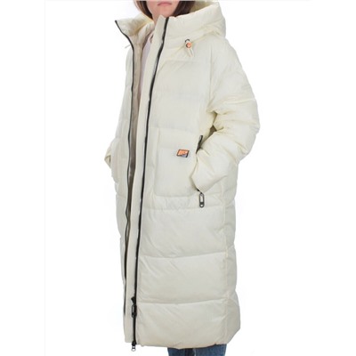 H-2209 WHITE Пальто зимнее женское (200 гр .холлофайбер)