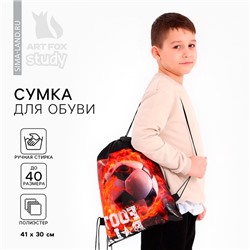 Мешок для обуви «Футбол» полиэстер, размер 41×30 см