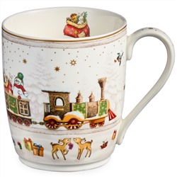 НАБОР ПОСУДЫ LEFARD "C НОВЫМ ГОДОМ" 3 ПР.: САЛАТНИК 800 МЛ, ТАРЕЛКА 19 СМ, КРУЖКА 400 МЛ (КОР=8НАБ.)