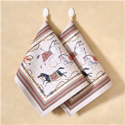 НАБОР ПОЛОТЕНЕЦ  2ШТ "PASSAGE",40Х60СМ, 100% ХЛОПОК,КАПУЧИНО,ТВИЛ