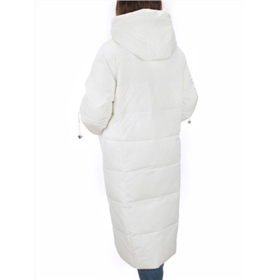 H303 WHITE Пальто зимнее женское (200 гр. холлофайбер)
