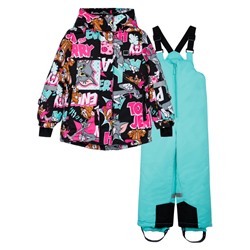Комплект зимний для девочки: куртка, комбинезон