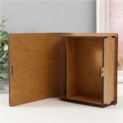Новогодняя копилка-книга для денег «Удачи», для купюр, монет, 14×12×5 см