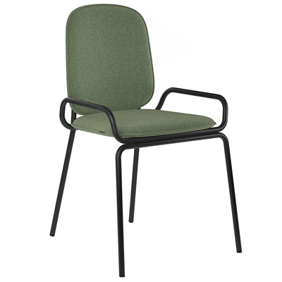 Стул Ror, 2 Frame, рогожка, черный /зеленый