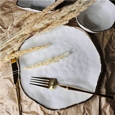 142-004 Набор из 6 тарелок 23х2,5см ОФЕЛИЯ в под.уп.(х4)Фарфор