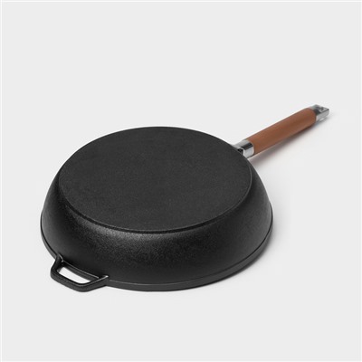 Сковорода высокая Wild Kitchen, d=28 см, лопатка и губка в комплекте, чугун