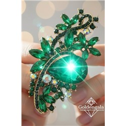 Брошь-кулон крупная с кристаллами БР4 модель БРО/16