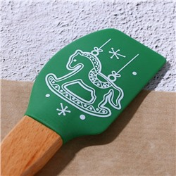 Лопатки силиконовые «Новогоднее чудо», 26×5 см, 23.3×4.3 см, 2 шт.