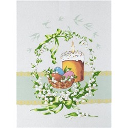 Полотенце кухонное рогожка купон / Пасха (в ассортименте)