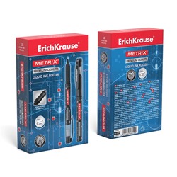 Ручка - роллер Erich Krause METRIX, узел 0.5, чернила чёрные, длина письма 1200 метров