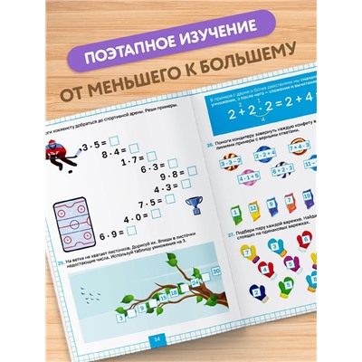 Книга с крутящейся шпаргалкой «Тренажёр по математике», 44 стр., 7+