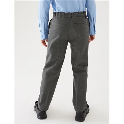2pk Boys' Slim Leg School Trousers (2-18 Yrs)