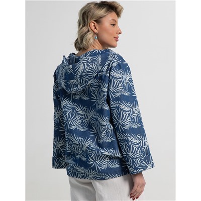 Пыльник Летний день (бело-синий) Б15182-8М