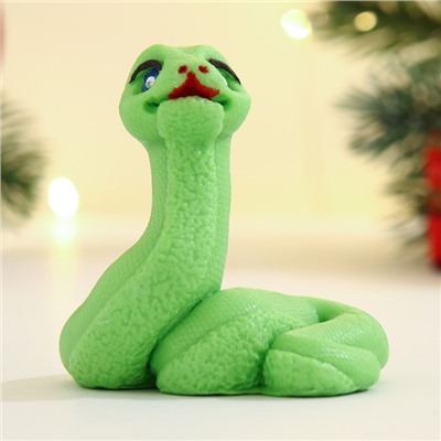 Фигурное мыло «Змейка Апельсинка» зеленое, 60 г