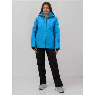 Горнолыжная куртка женская зимняя голубого цвета 01_1Gl