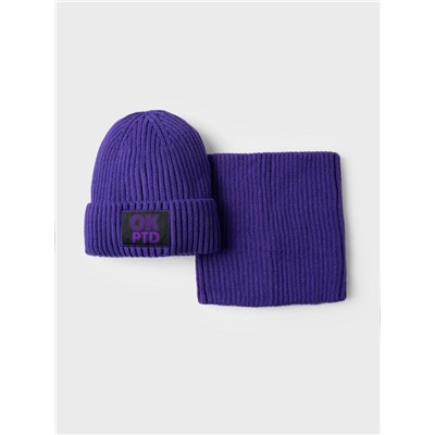 Комплект для девочки: шапка, снуд