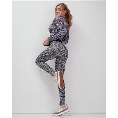 Комплект женского термобелья фиолетового цвета 2520F