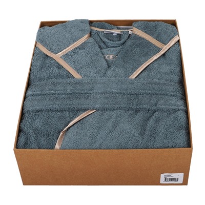 Халат Велюровый Женский (L) Ecosoft Mint Bayan Bornoz Large - EcoCotton
