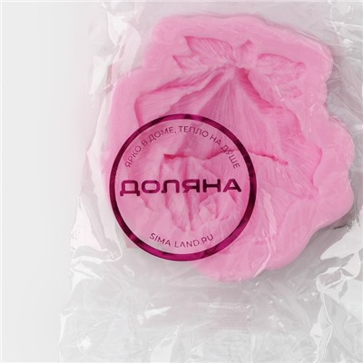 Молд Доляна «Дикая роза», силикон, 5.5×5×1.5 см, розовый