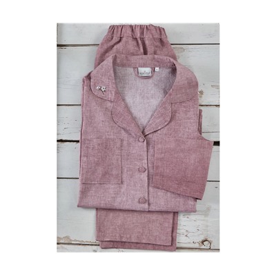Пижама Женская (S) Helen Lila Bayan Pijama Takımı Small - EcoCotton