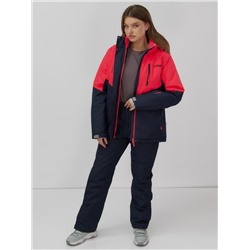 Горнолыжный костюм женский зимний УЦЕНКА малинового цвета 02815M