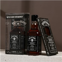 Подарочный набор «Крутой мужик», гель для душа виски 250 мл и мыло для рук 80 г, Чистое счастье