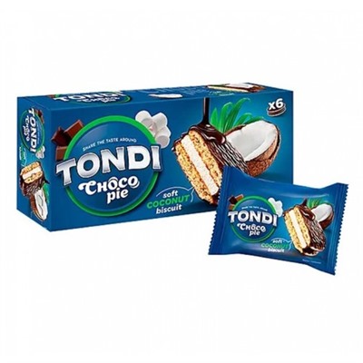 Печенье Tondi choco Pie кокосовый 180 г/ KDV