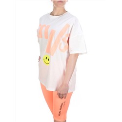 KD-792 WHITE/CORAL Костюм-двойка женский 7986 TREND
