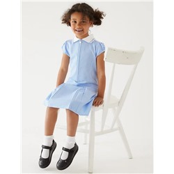 Girls' Gingham Pleated School Dress (2-14 Yrs)