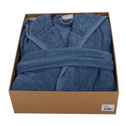 Халат Велюровый Мужской (XL) Ecosoft Mavi Bay Xlarge Bornoz- EcoCotton