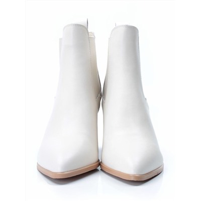 01-PCT169-2 BEIGE Ботинки Челси демисезонные женские (натуральная кожа, байка)