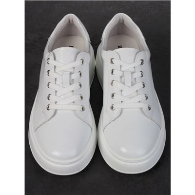 05-PDD215-2 WHITE Кроссовки женские (натуральная кожа)