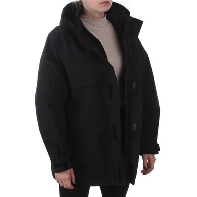 3094 BLACK Куртка демисезонная женская (100 гр. холлофайбер)