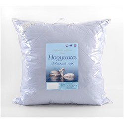 Подушка Лебяжий пух сатин светло-голубой Текс-Дизайн