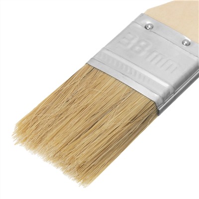 Кисть плоская "Стандарт" 1.5" (38 мм) натуральная щетина, деревянная ручка MTX