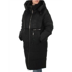 C1041 BLACK Пальто зимнее женское (200 гр .холлофайбер)