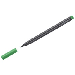 Ручка капиллярная Faber-Castell "Grip Finepen" изумрудно-зеленая, 0,4мм, трехгранная