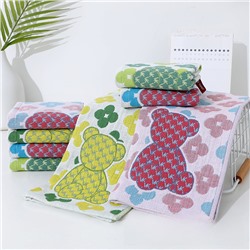 Towels Korean plum blossom bear series four-layer cotton gauze large square towel hand towel kitchen towel factory price wholesale