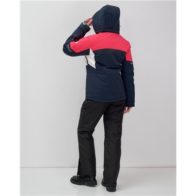 Горнолыжный костюм женский зимний УЦЕНКА темно-синего цвета 02810TS