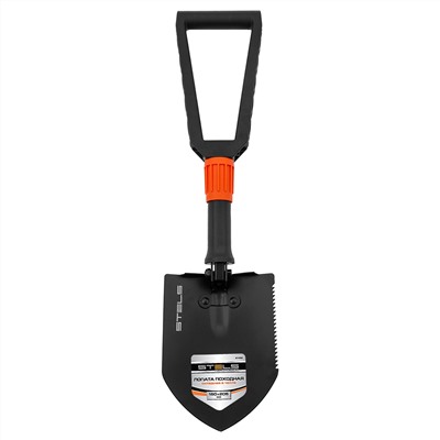 Лопата походная, 150х205х253 - 590 мм, пластик. рукоятка, складная в чехле, Stels