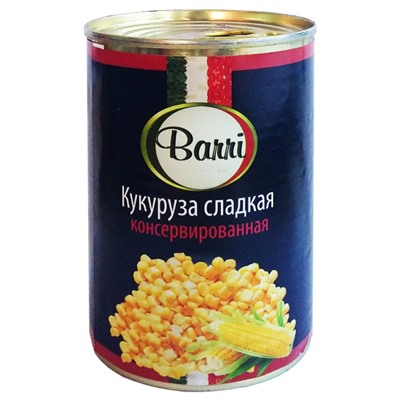 Кукуруза консервированная Barri 400мл