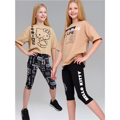 Легинсы укороченные для девочки, 2 пары в комплекте