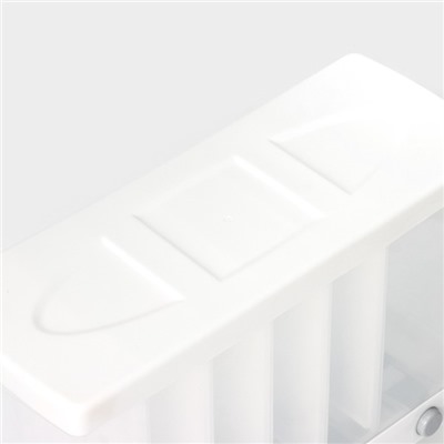 Контейнер с дозатором для хранения сыпучих продуктов, 6 ячеек, 39×14.5×32 см, белый