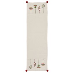 Дорожка с вышивкой Christmas decorations из коллекции New Year Essential, 45х150 см