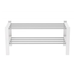 Полка для обуви Альберо SHT-SR9
                        беленый / алюм.металлик