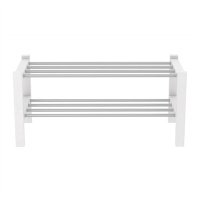 Полка для обуви Альберо SHT-SR9-4
                        беленый / алюм.металлик